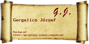 Gergelics József névjegykártya