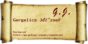 Gergelics József névjegykártya